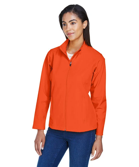 Women's zip - front sweatshirt with contrast stitching for a sporty aestheticTT80W - Team 365 Ladies Leader Soft Shell Jacket | Sport Orange Women's zip - front sweatshirt with contrast stitching for a sporty aestheticTT80W - Team 365 Ladies Leader Soft Shell Jacket | Sport Orange