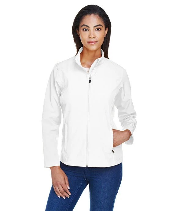 Women's cropped sweatshirt with a slogan graphic for a fun and expressive lookTT80W - Team 365 Ladies Leader Soft Shell Jacket | White Women's cropped sweatshirt with a slogan graphic for a fun and expressive lookTT80W - Team 365 Ladies Leader Soft Shell Jacket | White
