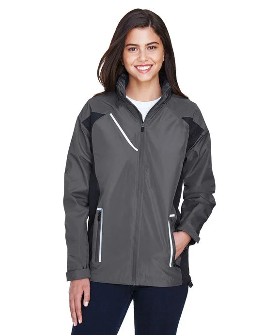 Women's pullover hoodie with a side slit for a modern and relaxed fitTT86W - Team 365 Ladies Dominator Waterproof Jacket | Sport Graphite Women's pullover hoodie with a side slit for a modern and relaxed fitTT86W - Team 365 Ladies Dominator Waterproof Jacket | Sport Graphite