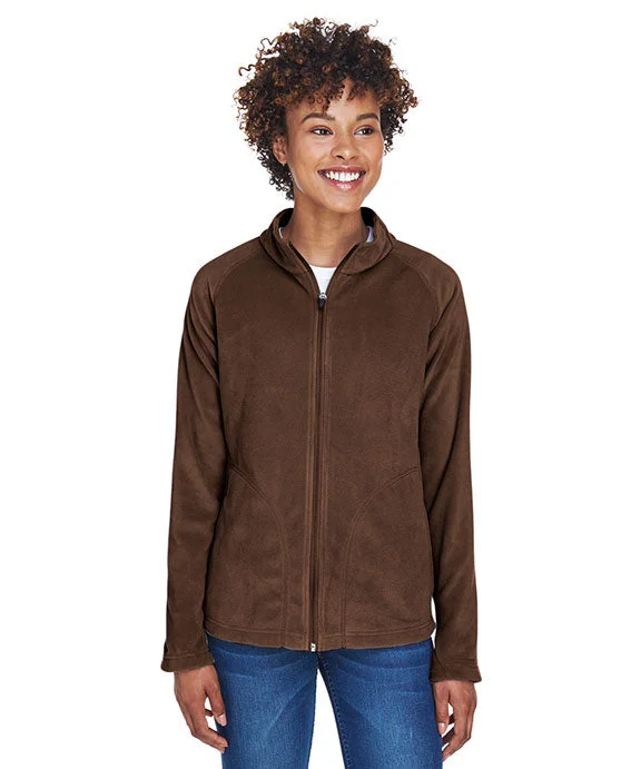 Women's hoodie with a kangaroo pocket and a pom - pom drawstring for added charmTT90W - Team 365 Ladies Campus Microfleece Jacket | Sport Dark Brown