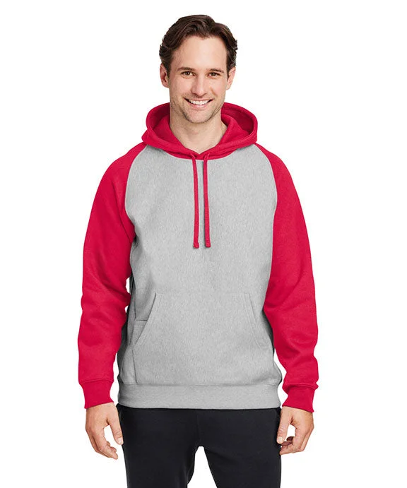Women's hoodie with a kangaroo pocket and a pom - pom drawstring for added charmTT96CB - Team 365 Unisex Zone HydroSport™ Heavyweight Colorblock Hooded Sweatshirt | Athletic Heather/Sp Red Women's hoodie with a kangaroo pocket and a pom - pom drawstring for added charmTT96CB - Team 365 Unisex Zone HydroSport™ Heavyweight Colorblock Hooded Sweatshirt | Athletic Heather/Sp Red