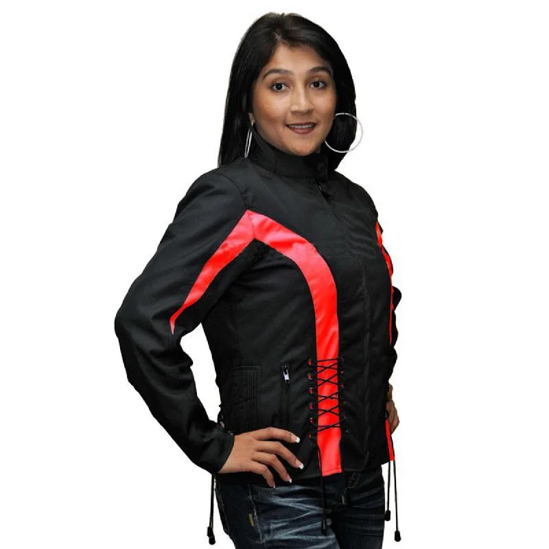 Women's cropped down jackets in bold colors for a sporty and fashionable winter outfitVL1556 Ladies Textile Crystal Jacket with Color Accents Women's cropped down jackets in bold colors for a sporty and fashionable winter outfitVL1556 Ladies Textile Crystal Jacket with Color Accents