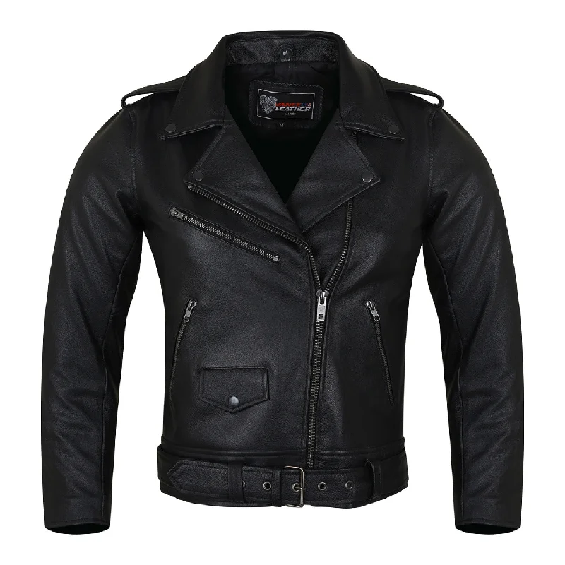 VL616 Vance Leather Ladies Premium Lightweight Goatskin Classic Motorcycle Leather Jacket MCJ