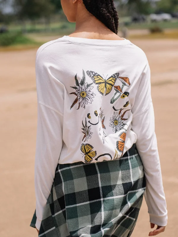 Women's military - style jackets with epaulets for a tough and fashionable appearanceWerking Doubles Long Sleeve Tee - Star White Women's military - style jackets with epaulets for a tough and fashionable appearanceWerking Doubles Long Sleeve Tee - Star White
