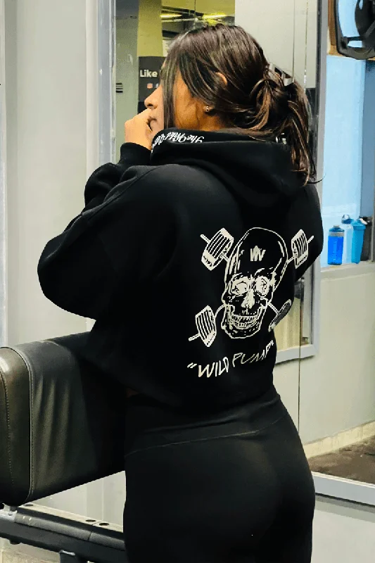 Women's hoodie with a glittery print for a glamorous and sparkly appearanceWILD PUMP (CROPPED) HOODIE Women's hoodie with a glittery print for a glamorous and sparkly appearanceWILD PUMP (CROPPED) HOODIE