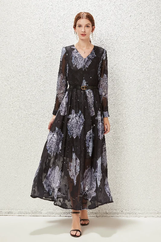 Printed Abstract Women Dress for a Modern and Artistic Appeal Printed Abstract Women Dress for a Modern and Artistic Appeal Black & Gray Cocktail A-line V-neck Long Sleeve Tea Floral Dress Printed Abstract Women Dress for a Modern and Artistic Appeal Printed Abstract Women Dress for a Modern and Artistic Appeal Black & Gray Cocktail A-line V-neck Long Sleeve Tea Floral Dress