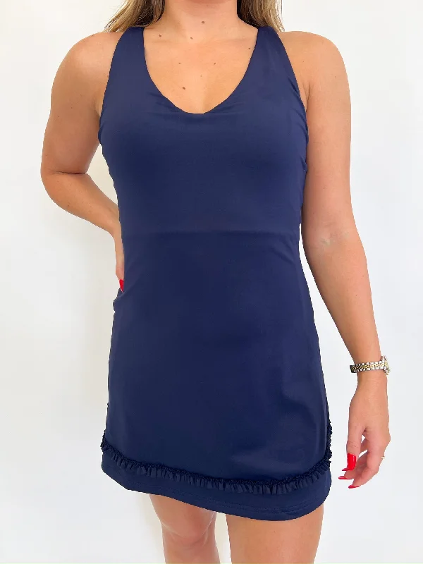 Lace - Embellished Women Dress for an Elegant and Sophisticated Appearance Lace - Embellished Women Dress for an Elegant and Sophisticated Appearance Camilla Navy Ruffle Dress Lace - Embellished Women Dress for an Elegant and Sophisticated Appearance Lace - Embellished Women Dress for an Elegant and Sophisticated Appearance Camilla Navy Ruffle Dress