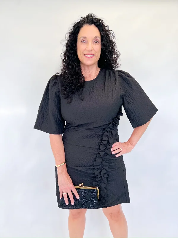 Halter Neck Women Dress to Show Off the Shoulders and Neckline Halter Neck Women Dress to Show Off the Shoulders and Neckline Georgia Black Ruffle Mini Dress Halter Neck Women Dress to Show Off the Shoulders and Neckline Halter Neck Women Dress to Show Off the Shoulders and Neckline Georgia Black Ruffle Mini Dress
