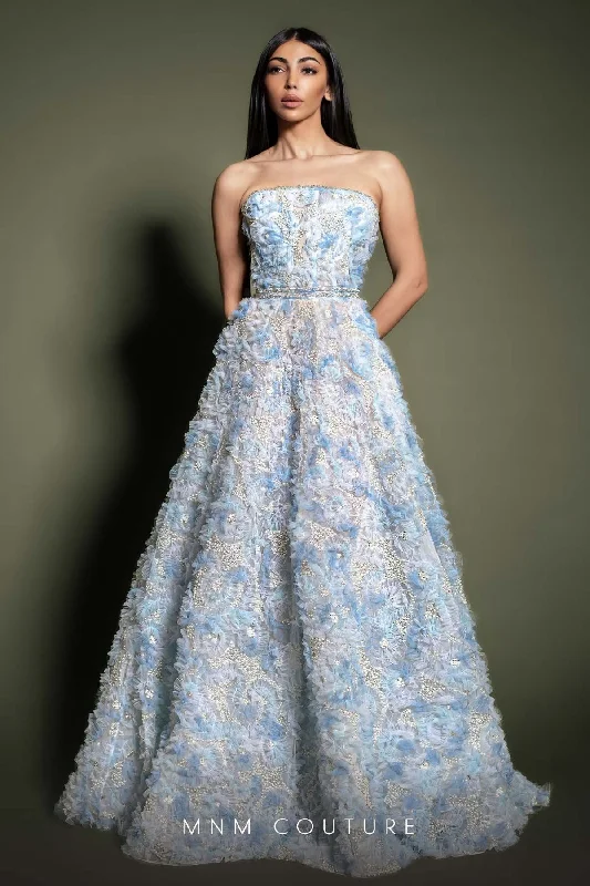 Strapless Women Dress with a Built - in Bra for Comfort and Support Strapless Women Dress with a Built - in Bra for Comfort and Support MNM Couture K4197 Strapless Women Dress with a Built - in Bra for Comfort and Support Strapless Women Dress with a Built - in Bra for Comfort and Support MNM Couture K4197