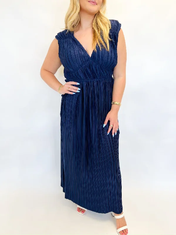 Lace - Embellished Women Dress for an Elegant and Sophisticated Appearance Lace - Embellished Women Dress for an Elegant and Sophisticated Appearance Navy Pleat Detail Dress Lace - Embellished Women Dress for an Elegant and Sophisticated Appearance Lace - Embellished Women Dress for an Elegant and Sophisticated Appearance Navy Pleat Detail Dress