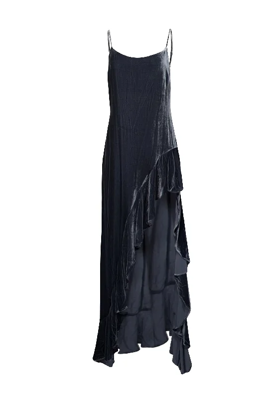 Pleated Women Dress with a Timeless and Elegant Texture Pleated Women Dress with a Timeless and Elegant Texture Reformation - Dark Grey Velvet Dress w/ Ruffled Asymmetrical Hem Sz M Pleated Women Dress with a Timeless and Elegant Texture Pleated Women Dress with a Timeless and Elegant Texture Reformation - Dark Grey Velvet Dress w/ Ruffled Asymmetrical Hem Sz M