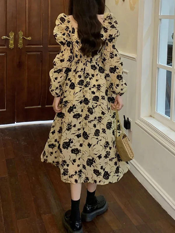 Off - the - Shoulder Women Dress for a Romantic and Feminine Look Off - the - Shoulder Women Dress for a Romantic and Feminine Look Sixsr Floral Print Square Neck Dress, Elegant Long Sleeve Dress For Spring & Fall, Women's Clothing Off - the - Shoulder Women Dress for a Romantic and Feminine Look Off - the - Shoulder Women Dress for a Romantic and Feminine Look Sixsr Floral Print Square Neck Dress, Elegant Long Sleeve Dress For Spring & Fall, Women's Clothing