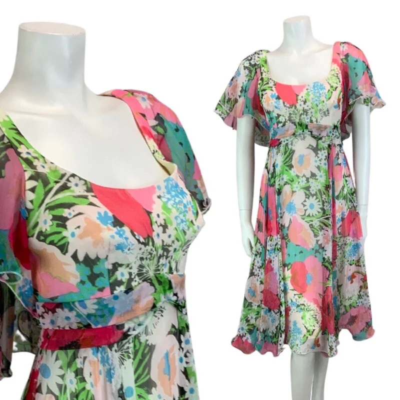 Off - the - Shoulder Women Dress for a Romantic and Feminine Look Off - the - Shoulder Women Dress for a Romantic and Feminine Look VINTAGE 60s 70s PINK BLUE GREEN FLORAL PRINT RUFFLED FLOATY MIDI DRESS 8 10 Off - the - Shoulder Women Dress for a Romantic and Feminine Look Off - the - Shoulder Women Dress for a Romantic and Feminine Look VINTAGE 60s 70s PINK BLUE GREEN FLORAL PRINT RUFFLED FLOATY MIDI DRESS 8 10