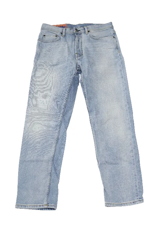 Women's polyester workout pants Button - fly women jeans with a traditional touch Acne Studios Slim Tapered Jeans in Light Blue Cotton Women's polyester workout pants Button - fly women jeans with a traditional touch Acne Studios Slim Tapered Jeans in Light Blue Cotton