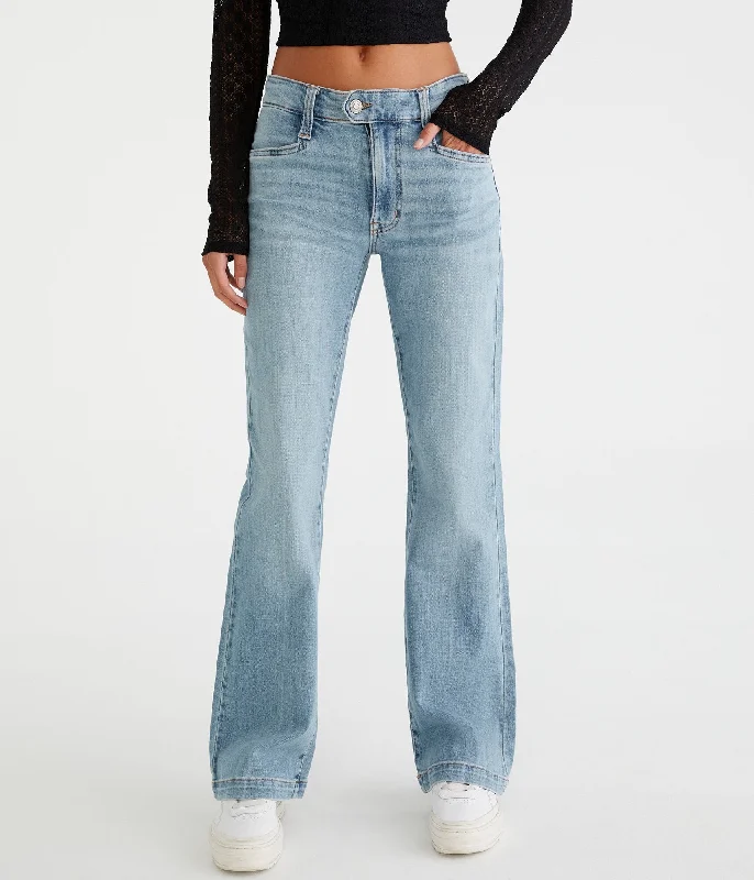 Women's drawstring athletic pants High - rise flare women jeans for a 70s - inspired look Aeropostale Flare High-Rise Jean Women's drawstring athletic pants High - rise flare women jeans for a 70s - inspired look Aeropostale Flare High-Rise Jean