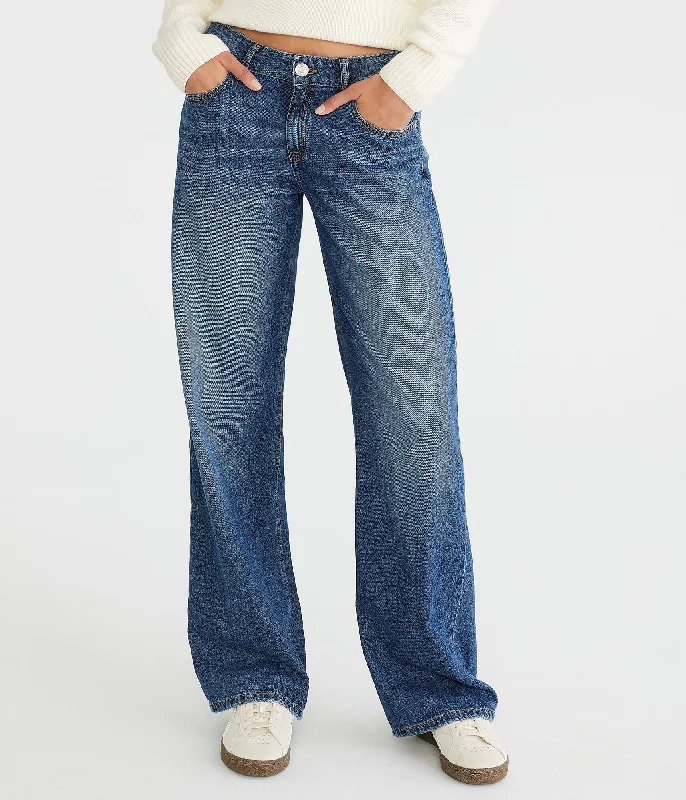 Women's pants for beach parties Straight - leg women jeans with a classic and timeless appeal Aeropostale Low-Rise Baggy Wide Leg Jean Women's pants for beach parties Straight - leg women jeans with a classic and timeless appeal Aeropostale Low-Rise Baggy Wide Leg Jean