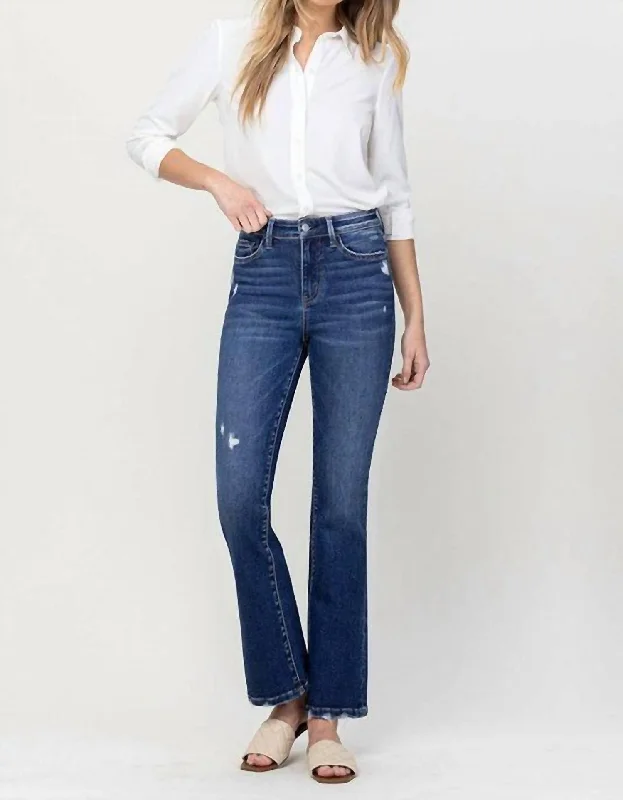 Women's pants for gym workouts Light - wash women jeans for a fresh and summery appearance Benny High Rise Crop Flare Jean In Blue Women's pants for gym workouts Light - wash women jeans for a fresh and summery appearance Benny High Rise Crop Flare Jean In Blue
