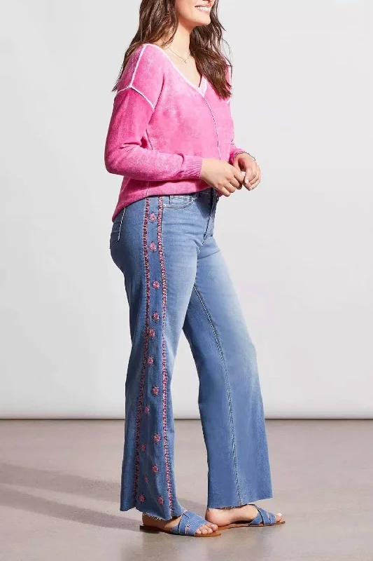 Women's straight - leg lounge pants Mom jeans for a nostalgic and casual look Brooke High Rise Jean In Blue Lotus Women's straight - leg lounge pants Mom jeans for a nostalgic and casual look Brooke High Rise Jean In Blue Lotus