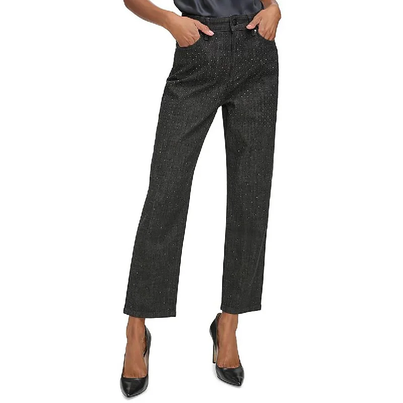 Women's skinny jeans pants High - waisted women jeans for a flattering silhouette Cannes Womens High-Rise Straight Leg Cropped Jeans Women's skinny jeans pants High - waisted women jeans for a flattering silhouette Cannes Womens High-Rise Straight Leg Cropped Jeans