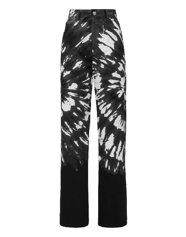 Women's pants for beach parties Straight - leg women jeans with a classic and timeless appeal Denim Super Loose Fit Tie dye Women's pants for beach parties Straight - leg women jeans with a classic and timeless appeal Denim Super Loose Fit Tie dye