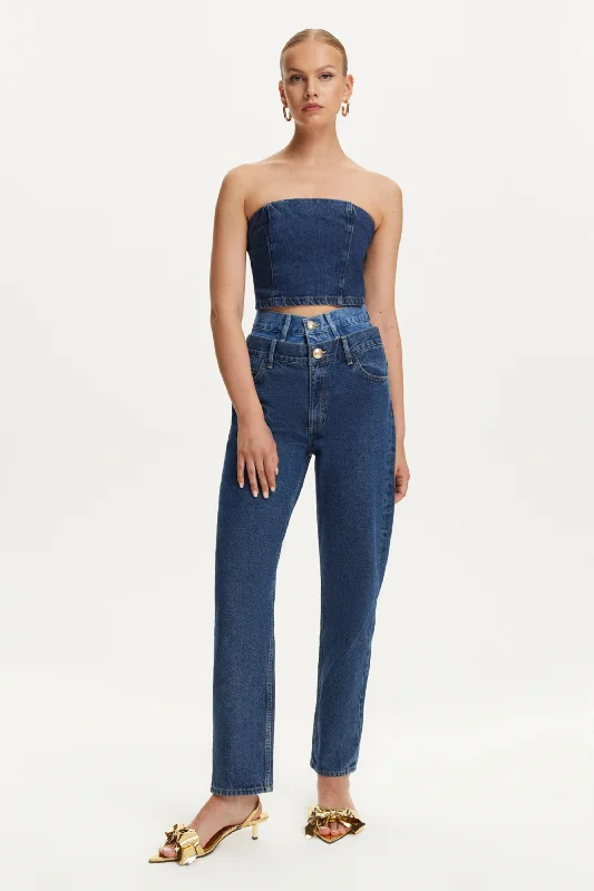 Women's corduroy fall pants Dark - wash women jeans for a sophisticated and slimming effect Double Waisted Two Tone Jeans Women's corduroy fall pants Dark - wash women jeans for a sophisticated and slimming effect Double Waisted Two Tone Jeans