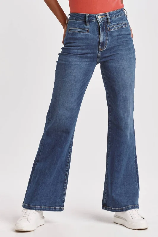 Women's unisex - style casual pants Ripped women jeans for a rebellious and fashion - forward style Fiona High Rise Wide Leg Jean In Tempo Women's unisex - style casual pants Ripped women jeans for a rebellious and fashion - forward style Fiona High Rise Wide Leg Jean In Tempo
