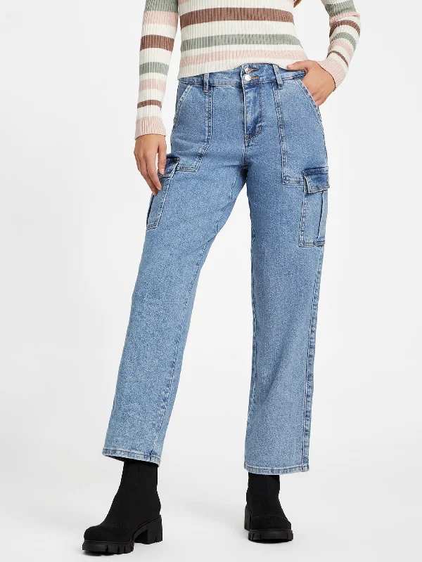 Women's corduroy fall pants Dark - wash women jeans for a sophisticated and slimming effect Hailey High-Rise Cargo Jeans