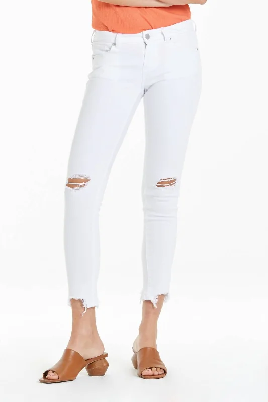 Women's on - sale casual pants Light - wash women jeans for a fresh and summery appearance Joyrich Mid Rise Ankle Skinny Jean In Optic White Women's on - sale casual pants Light - wash women jeans for a fresh and summery appearance Joyrich Mid Rise Ankle Skinny Jean In Optic White