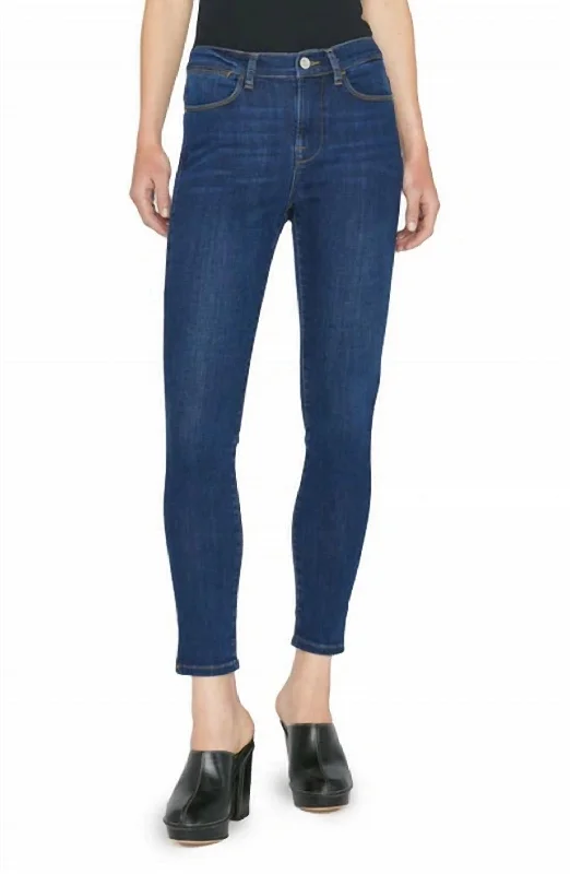 Women's pants for garden parties Colored women jeans in vibrant hues like red and yellow Le High Skinny Slit Hem In Blue Women's pants for garden parties Colored women jeans in vibrant hues like red and yellow Le High Skinny Slit Hem In Blue