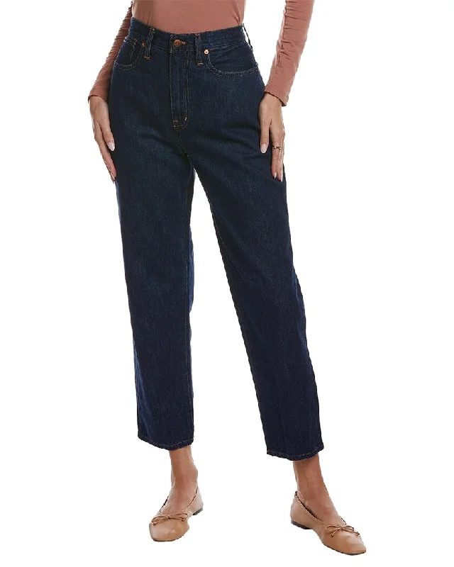 Women's pants with anti - odor properties Stretch women jeans for enhanced mobility and comfort Madewell Baggy Indigo Tapered Jean Women's pants with anti - odor properties Stretch women jeans for enhanced mobility and comfort Madewell Baggy Indigo Tapered Jean