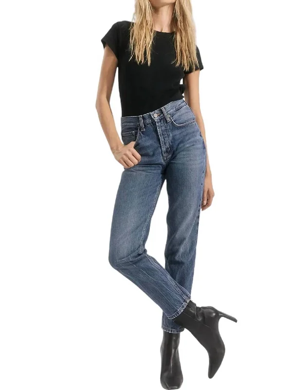 Women's pants with moisture - wicking technology High - rise flare women jeans for a 70s - inspired look Melrose Jeans In Pacific Women's pants with moisture - wicking technology High - rise flare women jeans for a 70s - inspired look Melrose Jeans In Pacific