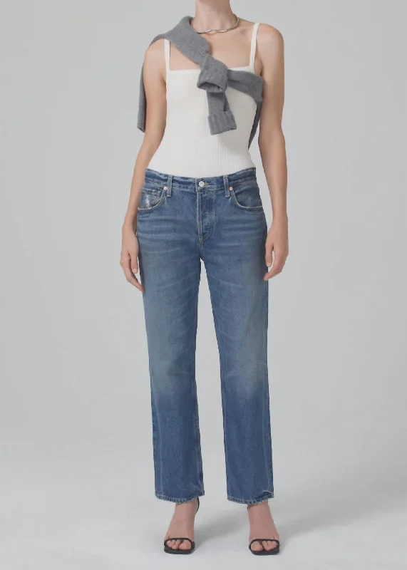 Women's wide - leg dress pants Bootcut women jeans to complement various shoe styles Neve Low Slung Jean In Oasis