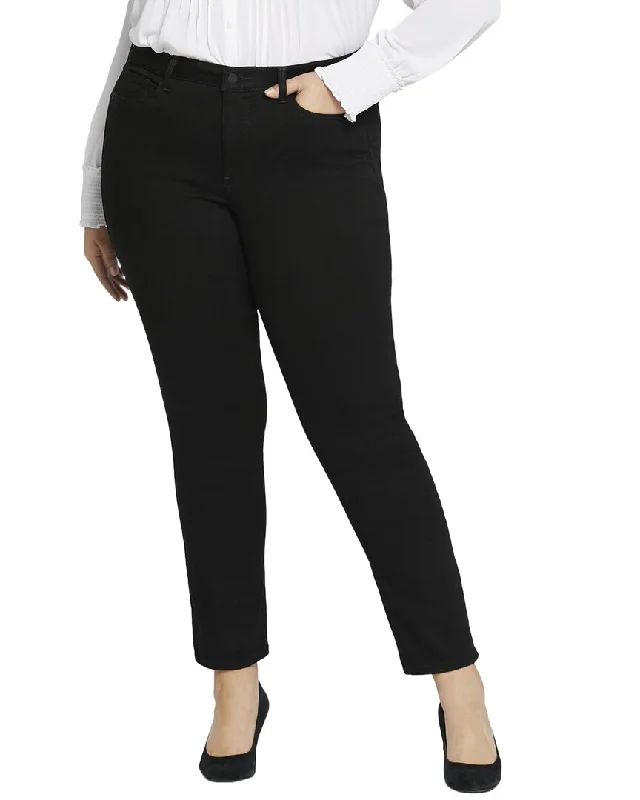 Women's pants with reflective strips Acid - wash women jeans with a retro finish NYDJ Plus Sheri Black Slim Jean Women's pants with reflective strips Acid - wash women jeans with a retro finish NYDJ Plus Sheri Black Slim Jean