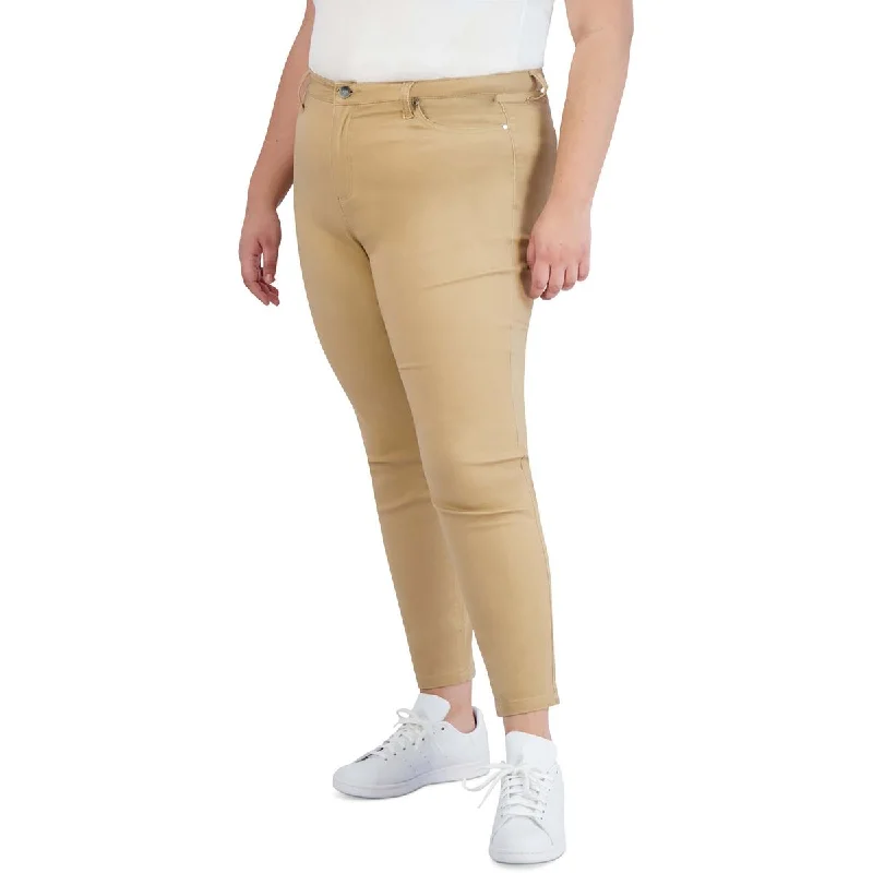 Women's checked casual pants Skinny women jeans with a form - fitting design Plus Womens Pocket High-Waist Skinny Jeans Women's checked casual pants Skinny women jeans with a form - fitting design Plus Womens Pocket High-Waist Skinny Jeans