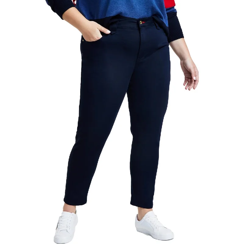 Women's senior - friendly lounge pants Embroidered women jeans with intricate patterns Plus Womens Sateen Logo Ankle Jeans Women's senior - friendly lounge pants Embroidered women jeans with intricate patterns Plus Womens Sateen Logo Ankle Jeans