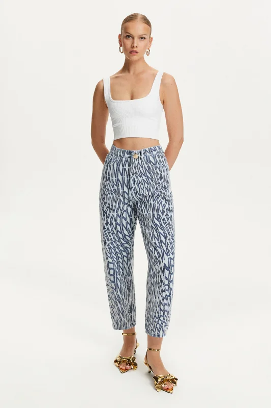 Women's polyester workout pants Button - fly women jeans with a traditional touch Printed Mom Jeans Women's polyester workout pants Button - fly women jeans with a traditional touch Printed Mom Jeans