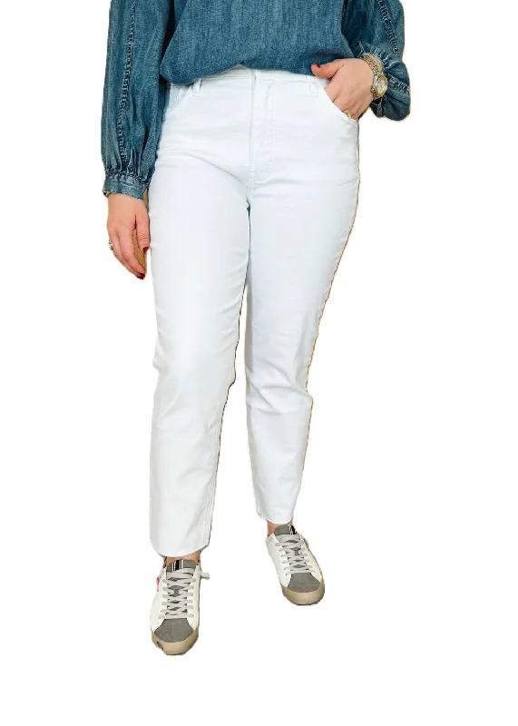 Women's senior - friendly lounge pants Embroidered women jeans with intricate patterns Rachael High Rise Jean In Optic White Women's senior - friendly lounge pants Embroidered women jeans with intricate patterns Rachael High Rise Jean In Optic White