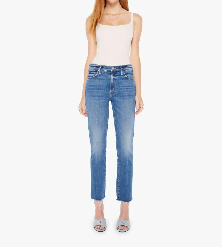Women's eco - friendly organic pants Mom jeans for a nostalgic and casual look Rascal Ankle Fray Jean In Opposites Attract Women's eco - friendly organic pants Mom jeans for a nostalgic and casual look Rascal Ankle Fray Jean In Opposites Attract