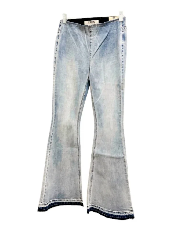 Women's pants with hidden pockets Embellished women jeans with studs or rhinestones for a glamorous touch Women's Denim Stretch Flare Jean In Light Wash Women's pants with hidden pockets Embellished women jeans with studs or rhinestones for a glamorous touch Women's Denim Stretch Flare Jean In Light Wash