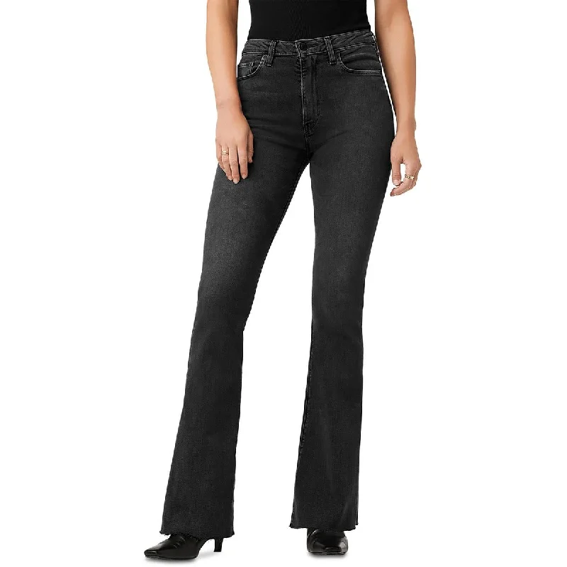 Women's pants with thermal lining Wide - leg women jeans for a modern and relaxed vibe Womens High Rise Raw Hem Flared Jeans Women's pants with thermal lining Wide - leg women jeans for a modern and relaxed vibe Womens High Rise Raw Hem Flared Jeans