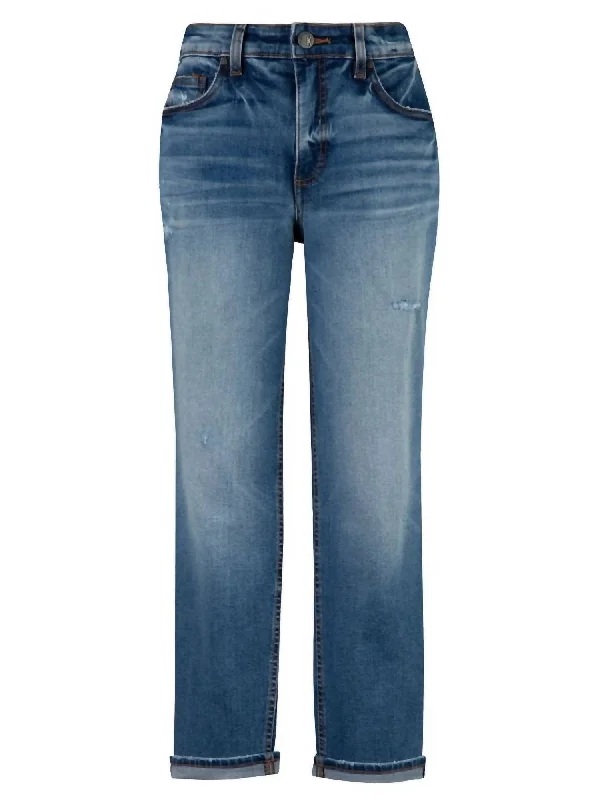 Women's budget - friendly denim pants Button - fly women jeans with a traditional touch Women's Rachael High Rise Fab Ab Mom Jeans In Denim Blue Women's budget - friendly denim pants Button - fly women jeans with a traditional touch Women's Rachael High Rise Fab Ab Mom Jeans In Denim Blue