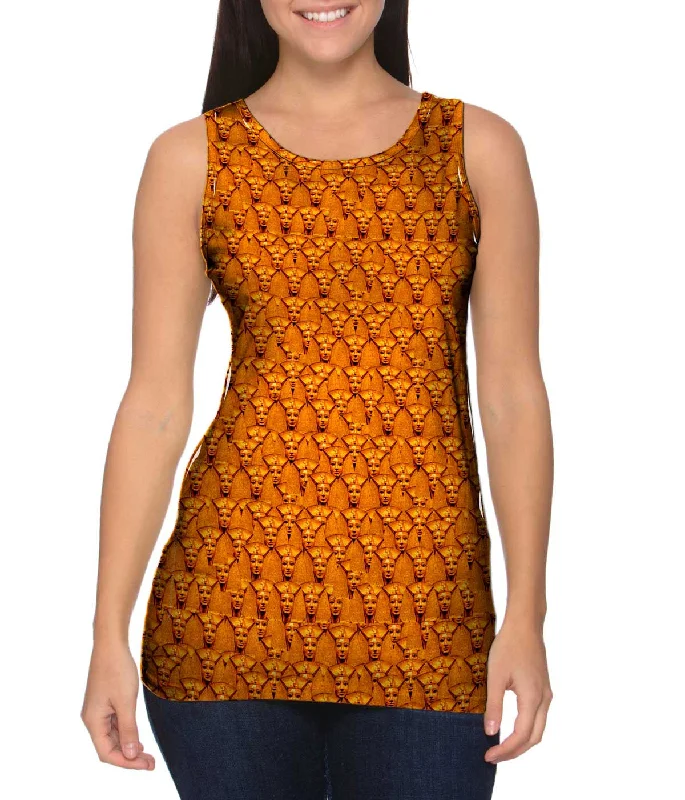 Women's Cropped Tank Tops with Vintage Band Logos2F Egyptian