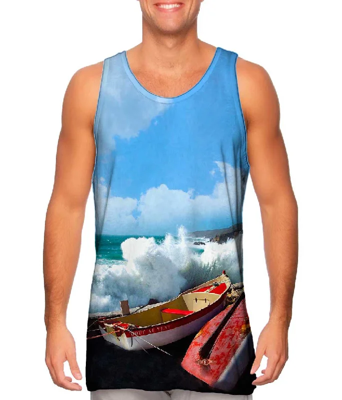 Plunge Neck Women's Seamless Tank Tops for a Smooth FitA Storm At Pors Loubous