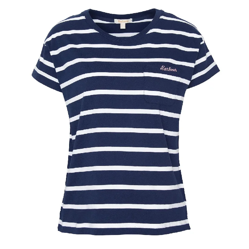 Barbour Womens Otterburn Stripe T-Shirt Navy / White Stripe