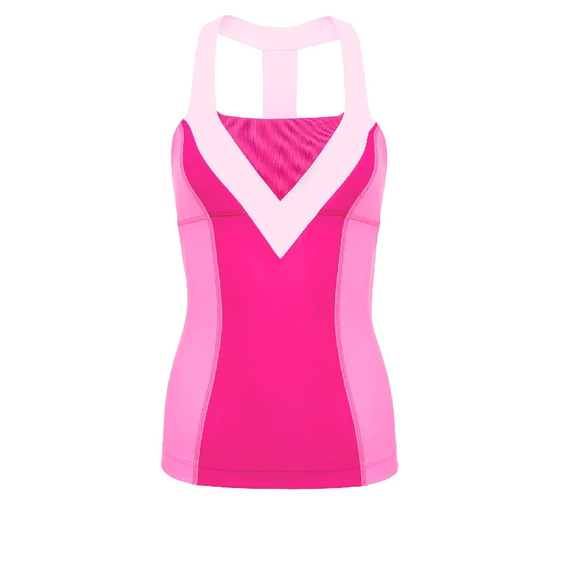 Plus Size Women's Glitter - Trimmed Tank Tops for Party NightsBeauty Sleep Princess Athletic Tank Top - Pink