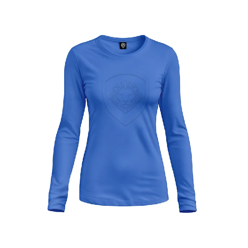 Women's VT Embossed Blue Long Sleeve