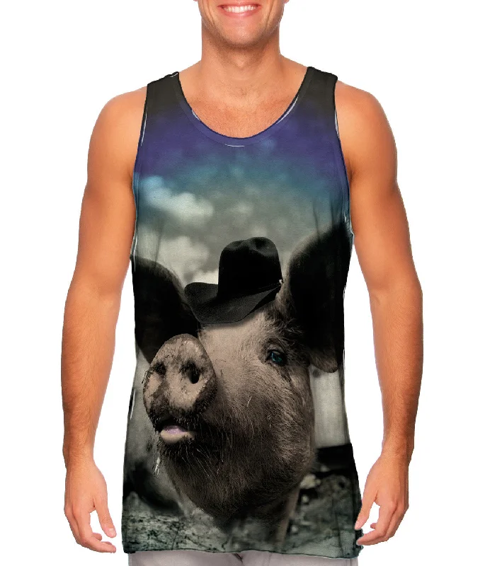Plus Size Women's Embroidered Tank Tops in Boho StylesCowboy Pig