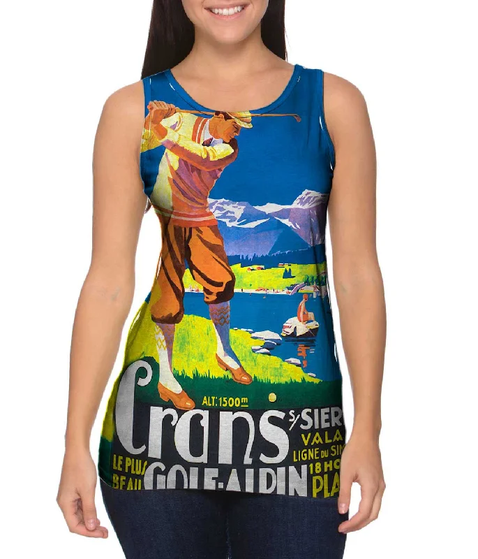 High - Neck Women's Silk Blend Tank Tops for a Luxurious FeelCrans Golf Alpin