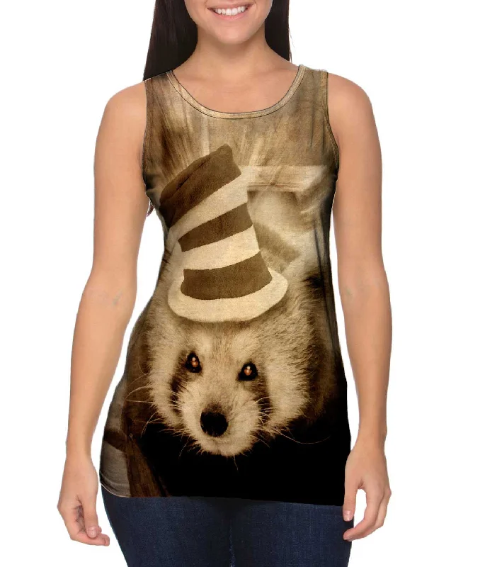 Plus Size Women's Glitter - Trimmed Tank Tops for Party NightsCrazy Hat Panda