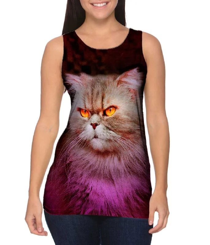 Women's Sleeveless Ribbed Tank Tops for a Trendy LookCreepy Kitten